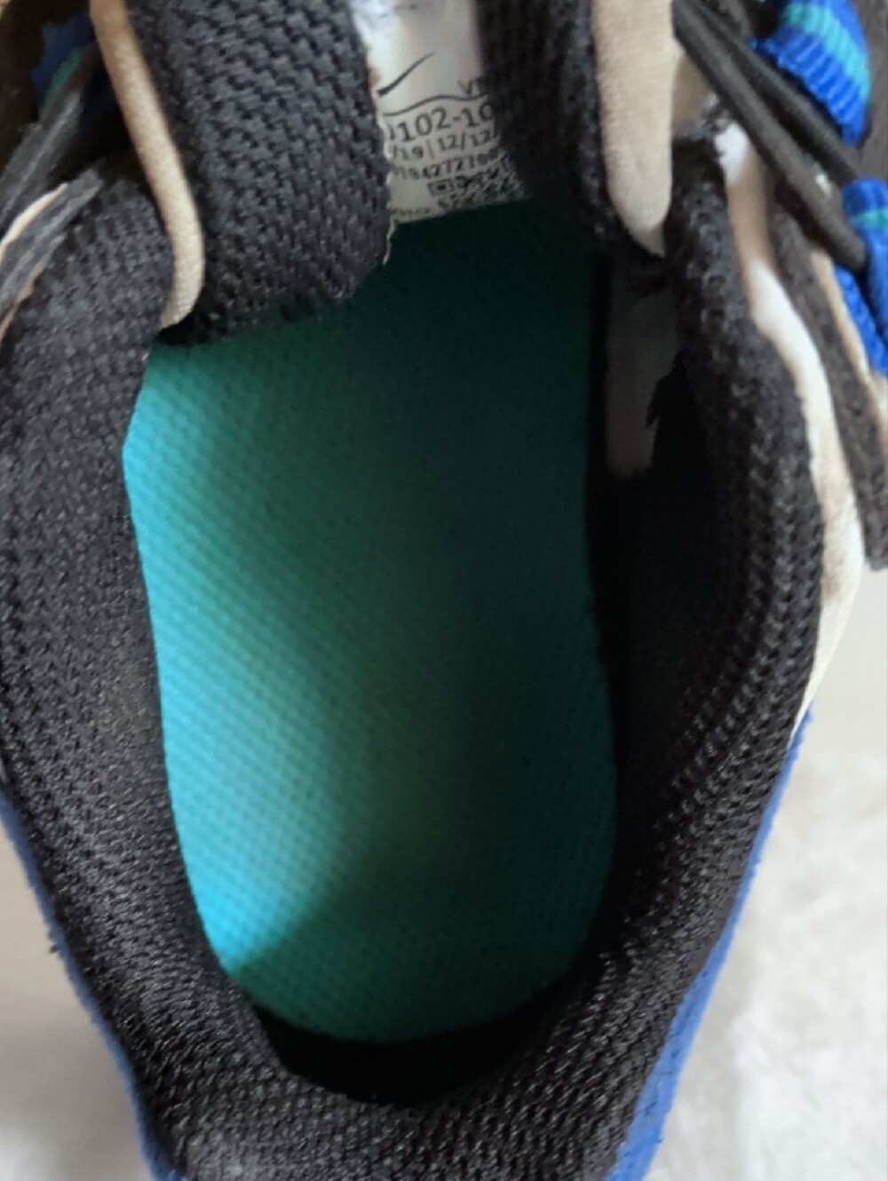 Nike Kids Blue, Black and Teal Air Bubble Sneakers - Picture 6 of 11